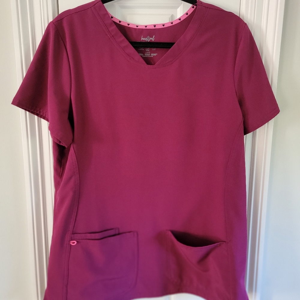 HeartSoul plum scrub set